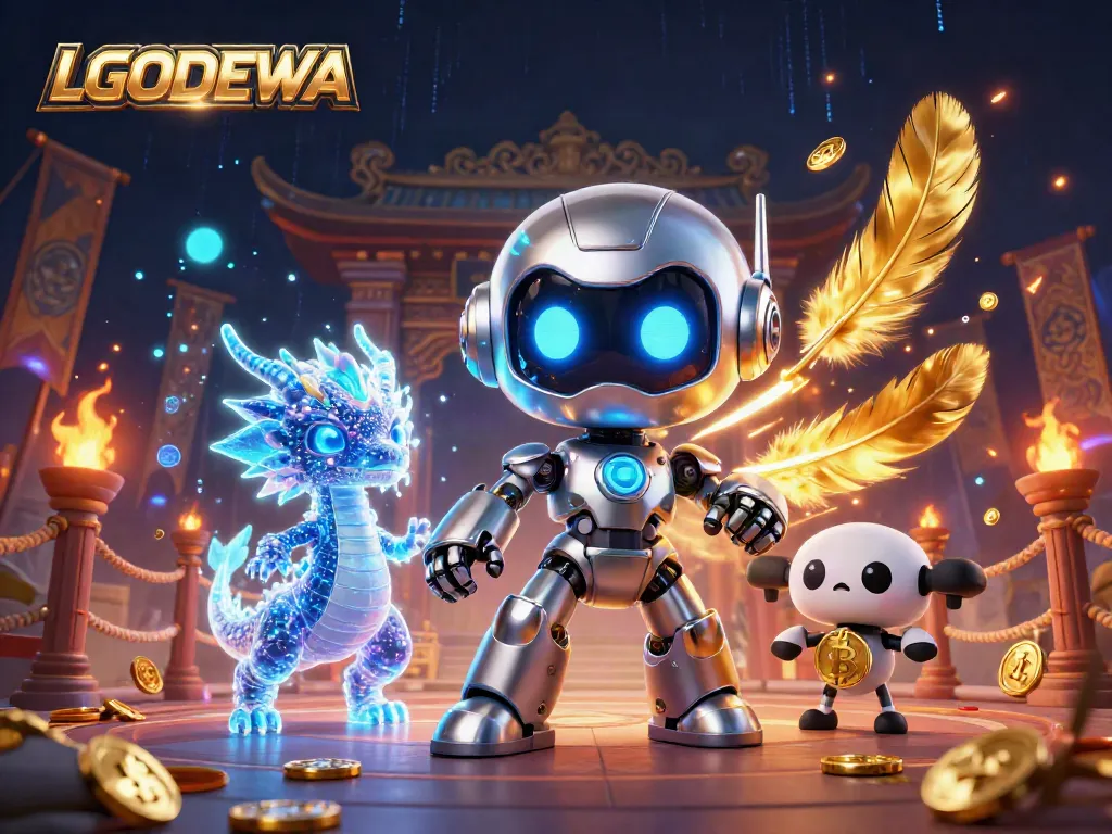 Engage in thrilling gameplay at LGODEWA, featuring vibrant 3D characters and dynamic casino elements.