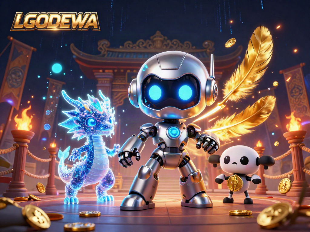Engage in thrilling gameplay at LGODEWA, featuring vibrant 3D characters and dynamic casino elements.