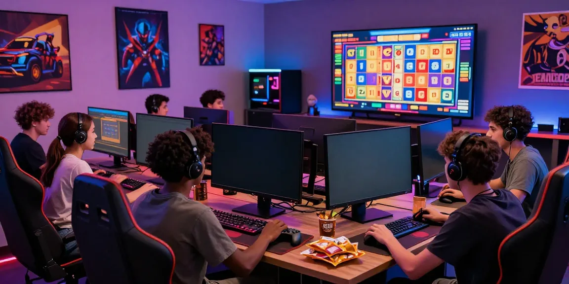 Suasana permainan online di POHON4D dengan teman-teman yang asyik bermain slot dan togel bersama.