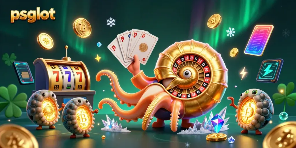 Engage with thrilling slots via psgslot's vibrant 3D casino experience featuring a unique nautilus roulette.