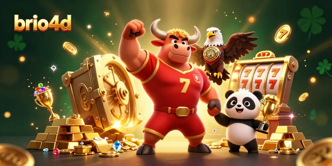 Experience the thrill with brio4d's vibrant slots and casino scene featuring unique characters.