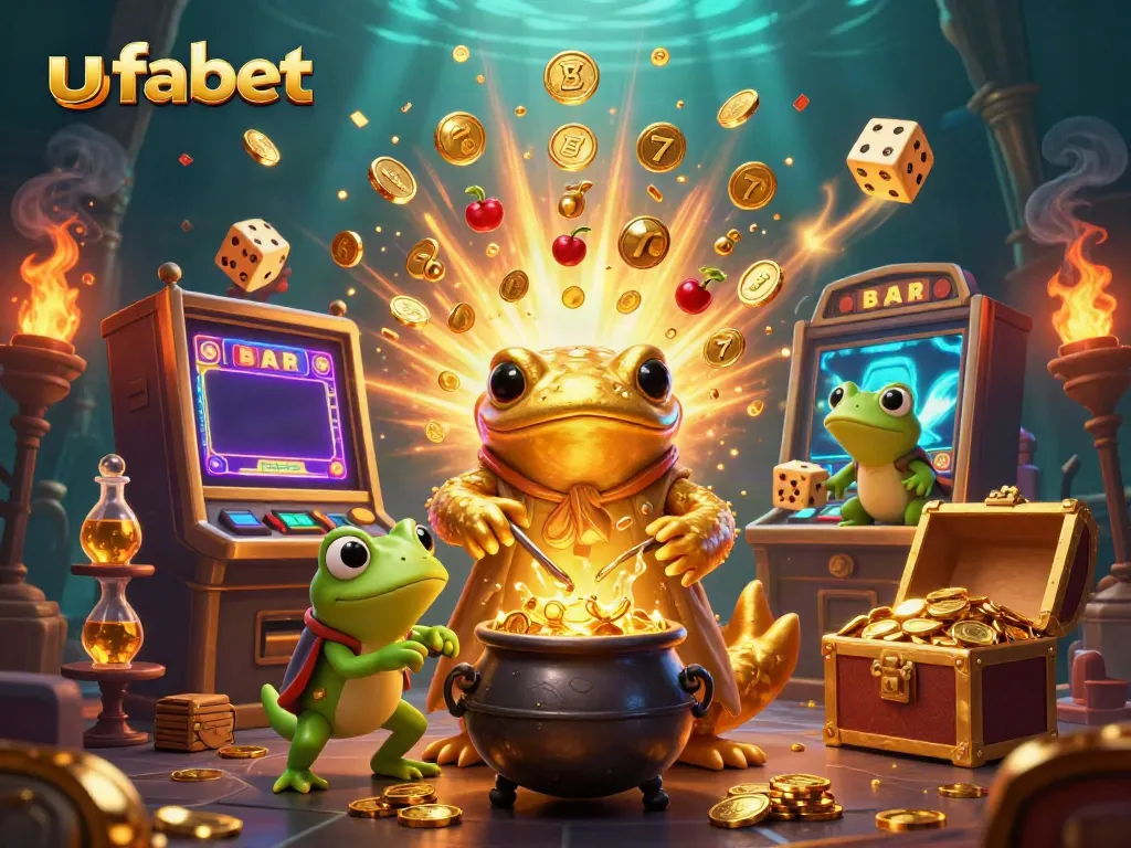 เกม ufabet เสนอภาพลักษณ์ของเซลามานเดอร์ทองคำยักษ์ในห้องทดลองยุคกลาง ท่ามกลางความสนุกของคาสิโนออนไลน์.