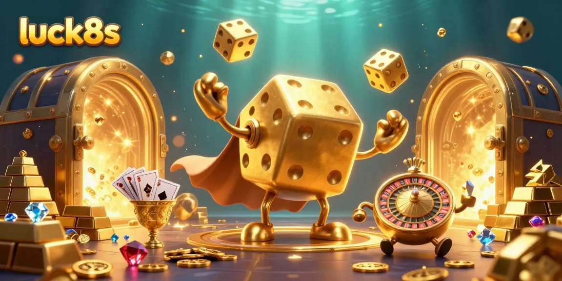 Experience thrilling gameplay at luck8s with golden dice and vibrant casino treasures.