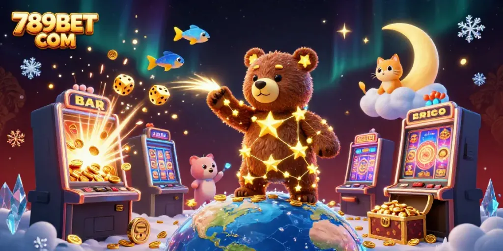 Engage in thrilling games with 789BET COM, featuring dynamic casino elements and vibrant characters.
