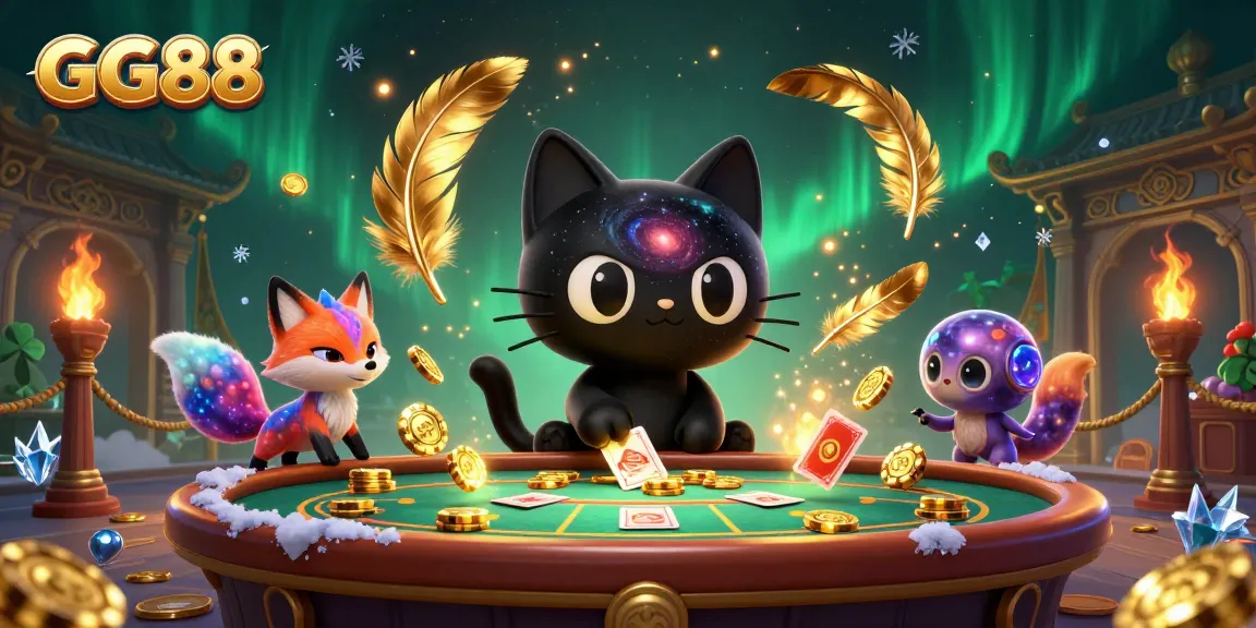 Experience the cosmic casino excitement at GG88 with the black hole cat and nebula fox.