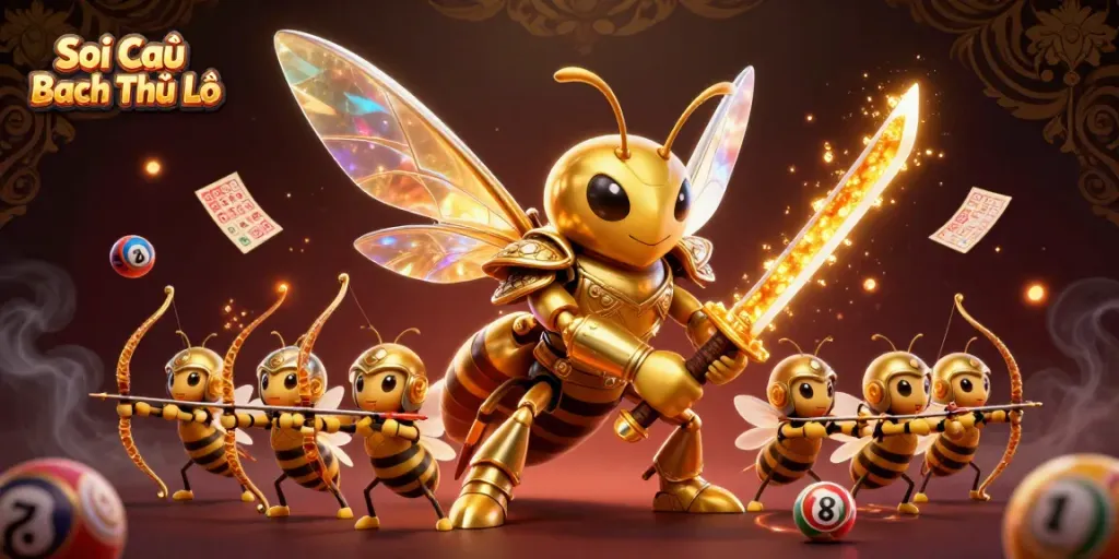 Soi Cầu Bạch Thủ Lô lottery theme illustration with dynamic lottery elements