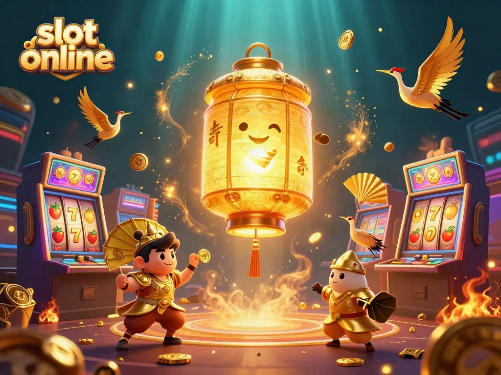 Engage with exciting slot online gaming adventures illustrated in a vibrant 3D scene.