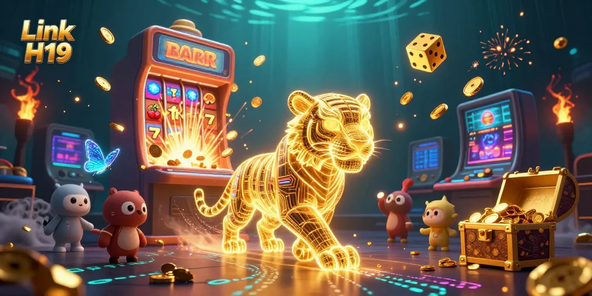 Experience the vibrant world of Link H19, featuring dynamic casino symbols and immersive gaming elements.