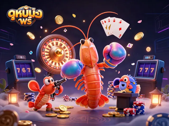 Enhance your experience with ดูหนังออนไลน์ฟรี featuring lively sea creatures in a dynamic casino scene.
