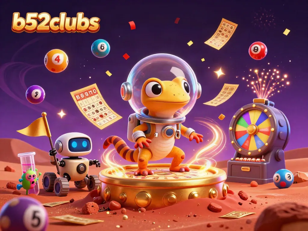 Experience exciting gaming with b52clubs as Martian gecko discovers a golden casino treasure