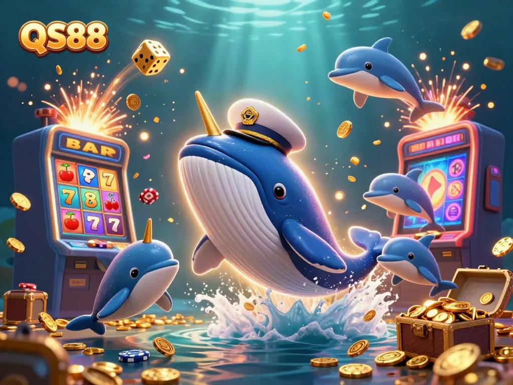 Enjoy thrilling online gaming at QS88 with exciting visuals of casino adventures and treasures.